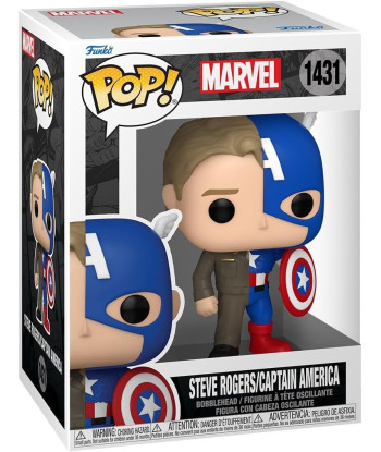 Figura Funko Pop Steve Rogers/Capitán América 1431 - Marvel - La Transformación del Primer Vengador