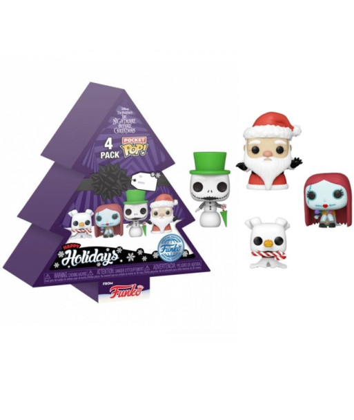 Pack 4 POCKET POP Pesadilla Antes de Navidad Árbol de Navidad